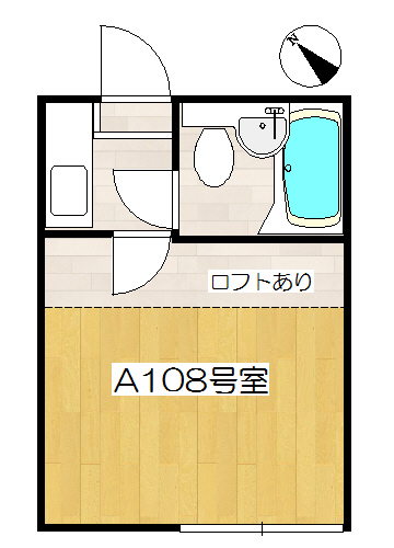 【間取り】小田急線JR横浜線町田駅の賃貸アパート:プラザ・ドゥ・デボンA108号室 【間取り】小田急線JR横浜線町田駅の賃貸アパート:プラザ・ドゥ・デボンA108号室