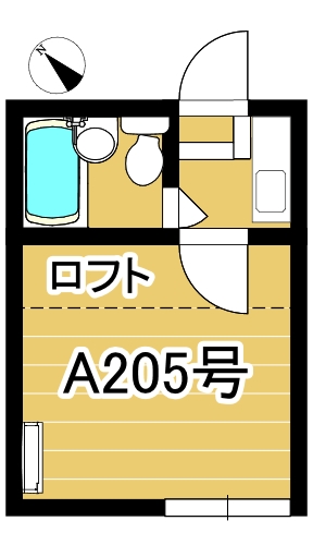【間取り】小田急線JR横浜線町田駅の賃貸アパート:プラザ・ドゥ・デボンA205号室 【間取り】小田急線JR横浜線町田駅の賃貸アパート:プラザ・ドゥ・デボンA205号室