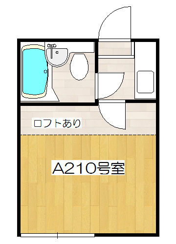 【間取り】小田急線JR横浜線町田駅の賃貸アパート:プラザ・ドゥ・デボンA210号室 【間取り】小田急線JR横浜線町田駅の賃貸アパート:プラザ・ドゥ・デボンA210号室
