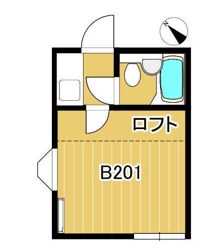 【間取り】小田急線JR横浜線町田駅の賃貸アパート:プラザ・ドゥ・デボンB201号室 【間取り】小田急線JR横浜線町田駅の賃貸アパート:プラザ・ドゥ・デボンB201号室