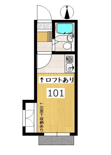 【間取り】小田急線生田駅の賃貸アパート:レオパレス南生田101号室 【間取り】小田急線生田駅の賃貸アパート:レオパレス南生田101号室