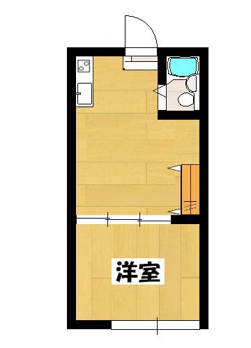 【間取り】小田急線生田駅の賃貸アパート：パレット南生田102号室