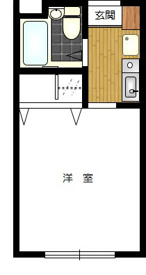 【間取り】小田急線生田駅の賃貸アパート:パークサイド生田203号室 【間取り】小田急線生田駅の賃貸アパート:パークサイド生田203号室